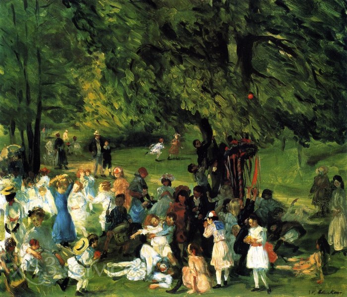 William James Glackens - Maitag in Central Park - May Day in Central Park